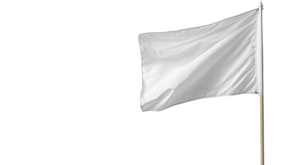 White flag on a transparent background