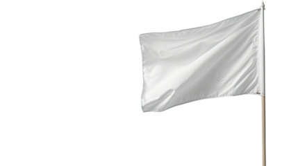 White flag on a transparent background