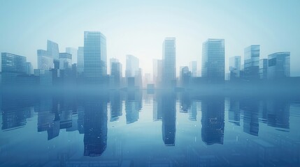 Obraz premium Virtual reality cityscape in digital realm