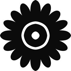 Flower black and white png transparent backgroung