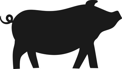 Pig Silhouette Graphic Design 