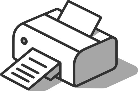 recommend clip art: Home and office printer flat illustration isolated icon for web design