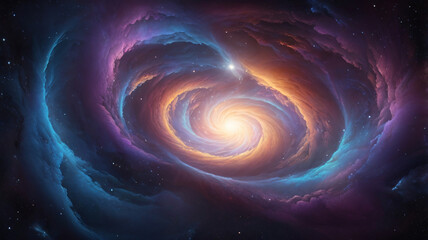 Neon Nebula, background for sci-fi and gaming related content, copy space