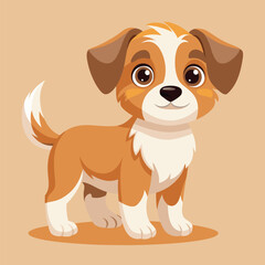 Fototapeta premium The puppy is captured with a dreamy, soft-focus effect, and a gentle smile