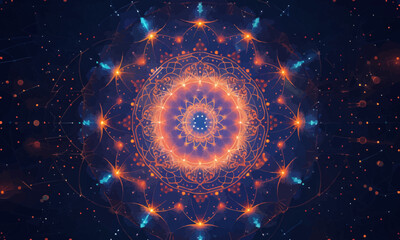 Fototapeta premium A geometric vector of a mandala.