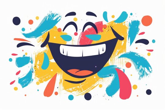 recommend clip art: World laughter day concept with Happy smile face emoji illustration background