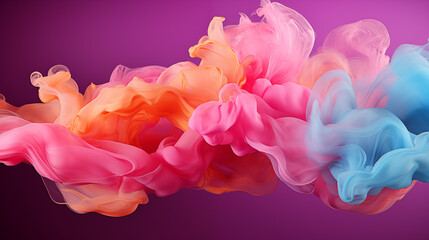 Naklejka premium Colorful Flowing Paint on Pink Background, Abstract Image, Texture, Pattern Background, Wallpaper, Cover and Screen of Smartphone, Cell Phone, Computer, Laptop, 9:16 and 16:9 Format