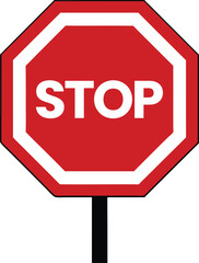 stop sign isolated on white background