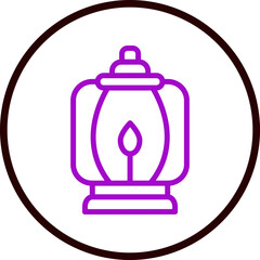 Lantern Vector Line Purple Circle Black