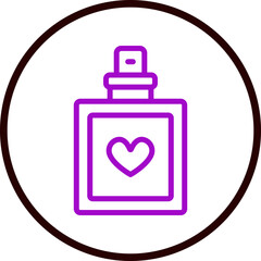 Perfume Vector Line Purple Circle Black