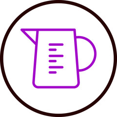 Pitcher Vector Line Purple Circle Black