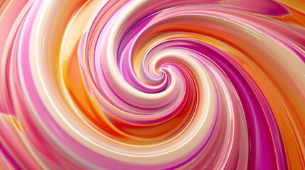 Obraz premium Colored spiral sweet caramel without background 