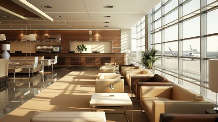 People walking at airport with luggage