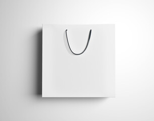 blank Empty paper Shopping Bag on the white background, mockup