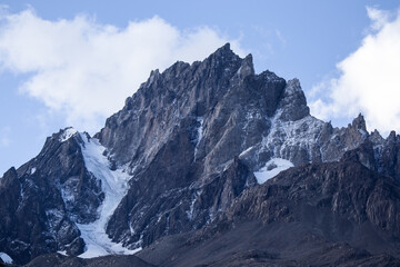landscape with snow mountains
