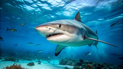 a-shark-preparing-for-an-attack-in-the-ocean