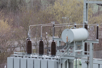 Converter transformer at the hydroelectric power station on the Lech near Mering