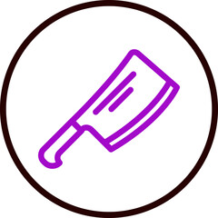 Cleaver Vector Line Purple Circle Black