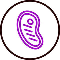 Steak Vector Line Purple Circle Black