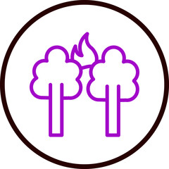 Wildfire Vector Line Purple Circle Black