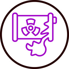 Chemical Spill Vector Line Purple Circle Black