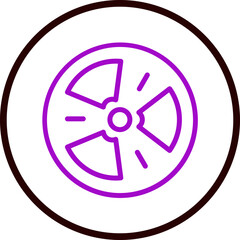 Radiation Vector Line Purple Circle Black