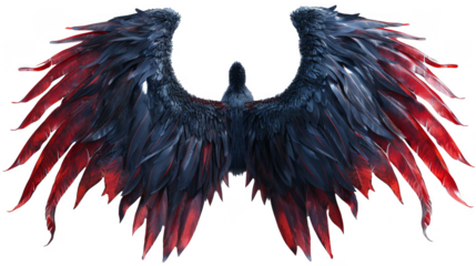  Demon wings isolated on a transparent background.