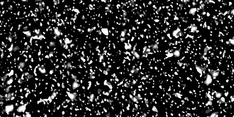 Seamless golden glitter background with brighting stars and confetti. Vector illustration of sparkle black banner.