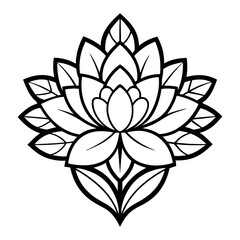 A simple yet elegant floral design for a flower mandala pattern illustration.