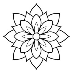 A simple yet elegant floral design for a flower mandala pattern illustration.