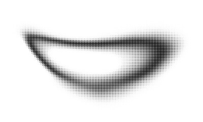 Monochrome gradient halftone dots background. Overlay png illustration. Abstract grunge dots on transparent background