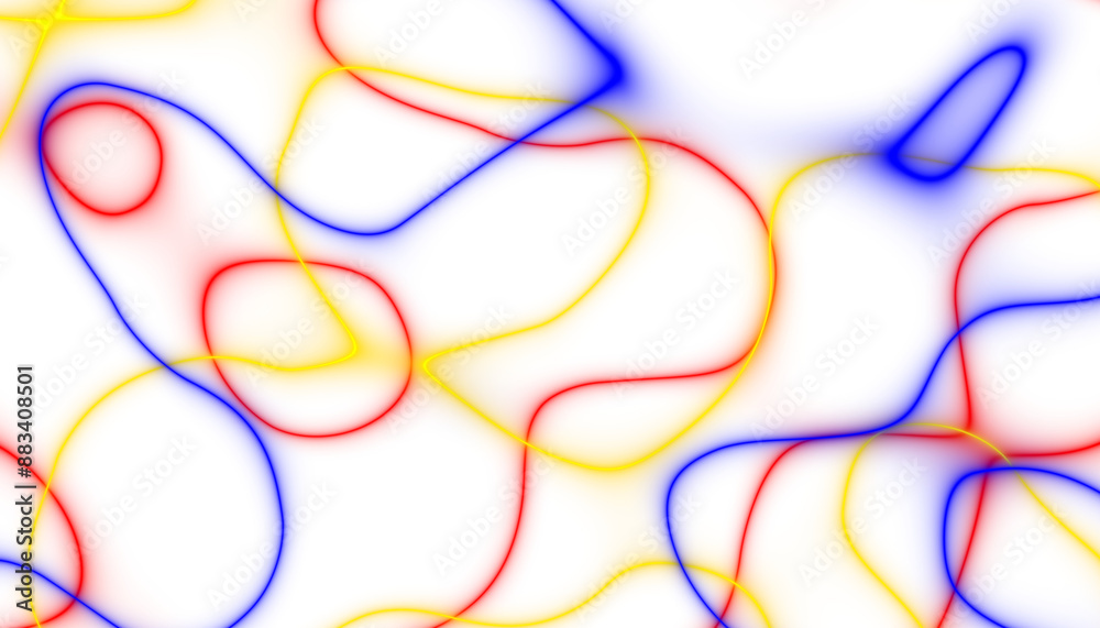 Poster abstract colorful spectrum thin linear abstract curved wavy wide pattern for background, wallpaper, 