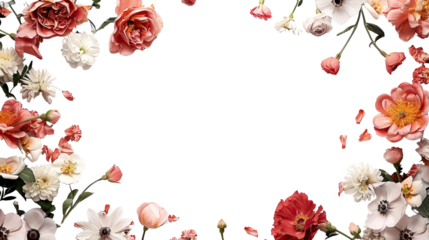 Flowers on a transparent background