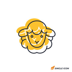 Lamb Chop icon vector illustration. Lamb Chop symbol isolated on white background