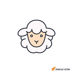 Lamb Chop icon vector illustration. Lamb Chop symbol isolated on white background