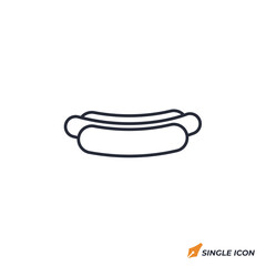 Hot Dog icon vector illustration. Hot Dog symbol isolated on white background