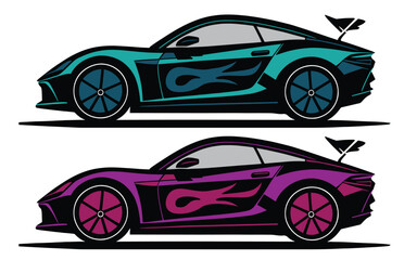 Naklejka premium Sports Car Vector Design