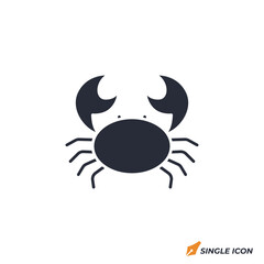 Crab icon vector illustration. Crab symbol isolated on white background