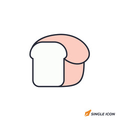 Meatloaf icon vector illustration. Meatloaf symbol isolated on white background