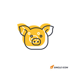 pork icon vector illustration. pork symbol isolated on white background