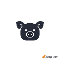 pork icon vector illustration. pork symbol isolated on white background