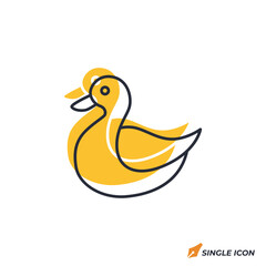 duck icon vector illustration. duck symbol isolated on white background