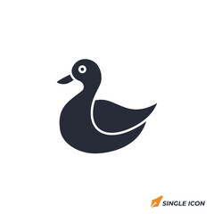 duck icon vector illustration. duck symbol isolated on white background