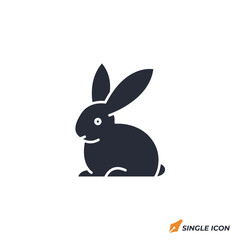 Fototapeta premium rabbit icon vector illustration. rabbit symbol isolated on white background