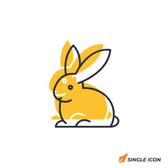 rabbit icon vector illustration. rabbit symbol isolated on white background