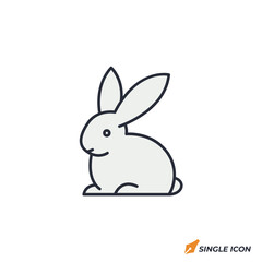 rabbit icon vector illustration. rabbit symbol isolated on white background