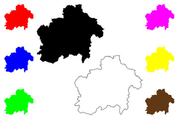 Rapla County (Republic of Estonia, Counties of Estonia) map vector illustration, scribble sketch Raplamaa map