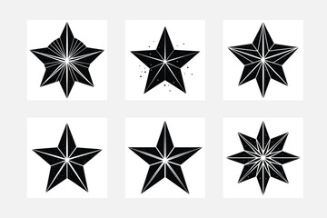 Grunge Stars Stamps Collection. Can be used as Banners, Insignias or Badges