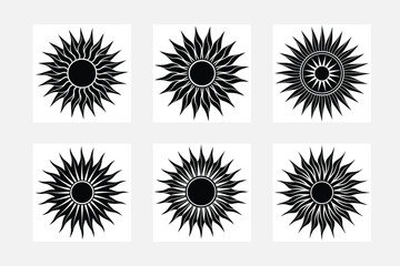 Fototapeta premium Star abstract shapes vector set