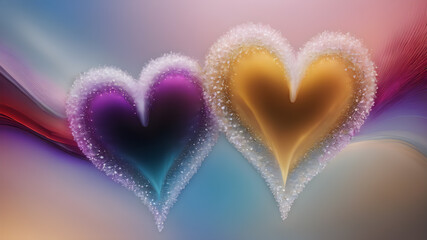 Obraz premium Heart shape for Love concept, Valentine's Day concepts. love symbol, concept for Valentine's Day, wedding etc. Heart elements for love concept design. AI generated image